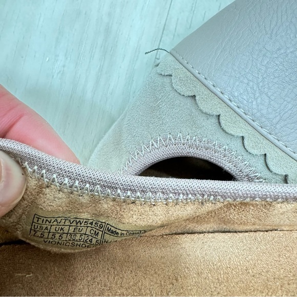 Vionic Prim Tina Blush Pink Leather Suede Cap Toe Ballet Flat Women’s Size 7.5 - Picture 5 of 5